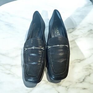 BLACK STUDIO DELMAN LOAFERS SIZE 9